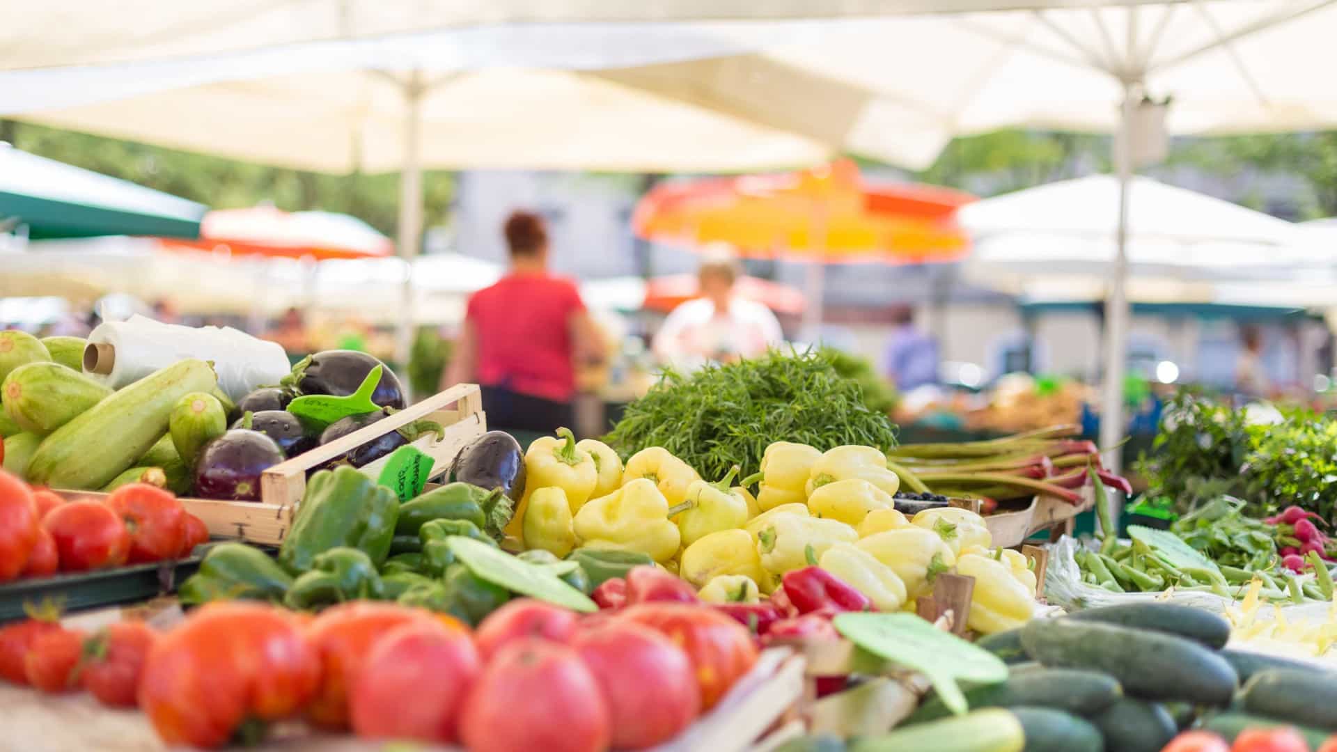 Frutas e verduras frescas, exemplos de produtos armazenados em containers refrigerados